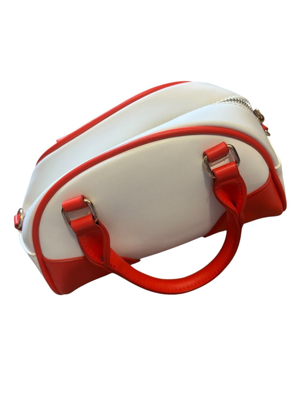 Cherry Coke White and Red Dome Satchel w Strap - Picture 3 of 4